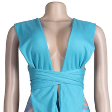 Load image into Gallery viewer, Hot sale sexy wrap chest print trousers set（AY1857）
