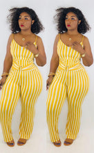 Load image into Gallery viewer, Striped suspender jumpsuit AY1167
