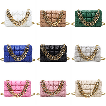 Load image into Gallery viewer, Fashion plaid thick chain portable small square bag（AB2060）
