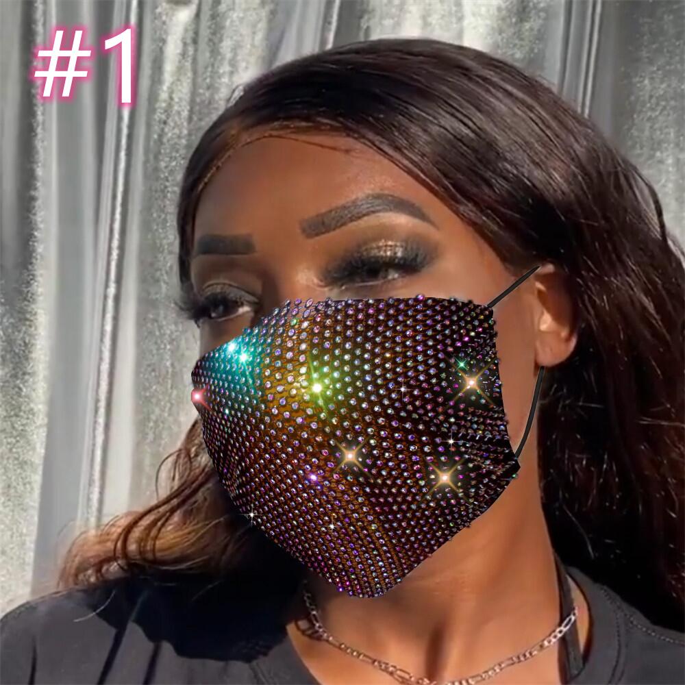 Fashion rhinestone decorative face mask（AE4103）