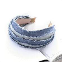 Load image into Gallery viewer, Hot selling denim stitching headband
