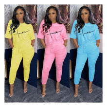 Load image into Gallery viewer, Fashion Printed Short Sleeve T-Shirt Set（AY1972）
