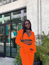 Load image into Gallery viewer, Solid Color Pleated V-Neck Suit（AY2257）
