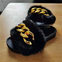 Load image into Gallery viewer, Colorful plush chain slippers（HPSD117）
