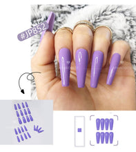 Load image into Gallery viewer, Pure color frosted smooth waterproof fake nails set （1set=24 pcs）
