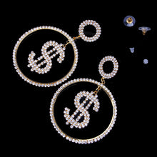 Load image into Gallery viewer, Hot selling dollar rhinestone earrings XS4043
