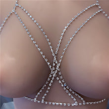 Load image into Gallery viewer, Sexy cross rhinestone chest chain（AE4070
