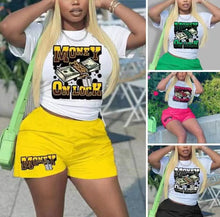 Load image into Gallery viewer, Trend printing T-shirt shorts two-piece set（AY2262）
