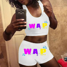 Load image into Gallery viewer, WAP printed vest shorts suit(A11269)
