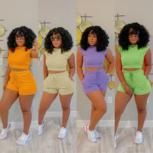 Load image into Gallery viewer, Drawstring shorts casual vest two piece set（ AY1969）
