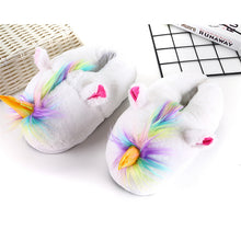 Load image into Gallery viewer, Hot Selling Fantasy Unicorn Plush Slippers（HPSD131）
