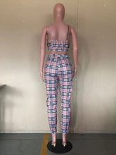 Load image into Gallery viewer, Plaid sling coat pants suit（AY1630）
