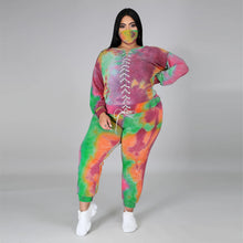 Load image into Gallery viewer, Tie-dye fashion long sleeve casual suit（AY1302）
