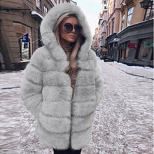 Load image into Gallery viewer, Hot selling imitation fox fur long sleeve big coat(A11242)
