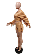 Load image into Gallery viewer, Fashion fringed hooded shorts set（AY1665）
