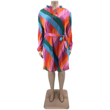 Load image into Gallery viewer, Fashion Striped Dress (with Belt)AY2383
