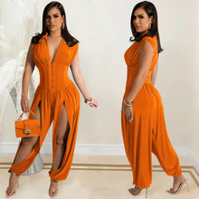 Load image into Gallery viewer, Sexy deep V sleeveless hollow out Jumpsuit AY2114
