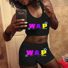Load image into Gallery viewer, WAP printed vest shorts suit(A11269)
