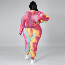 Load image into Gallery viewer, Tie-dye fashion long sleeve casual suit（AY1302）
