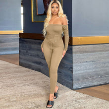 Load image into Gallery viewer, Solid color sexy slim jumpsuit（AY1219）
