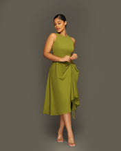 Load image into Gallery viewer, Gathered Tank Top Dress Shawl Short Jacket Set（AY2258）
