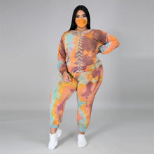 Load image into Gallery viewer, Tie-dye fashion long sleeve casual suit（AY1302）
