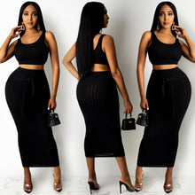 Load image into Gallery viewer, Tank top hip dress two piece set AY2179
