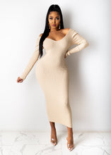 Load image into Gallery viewer, Slim sexy big V-neck off-the-shoulder dress（AY1487）
