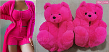 Load image into Gallery viewer, Plush Three Piece+teddy bear slipper set
