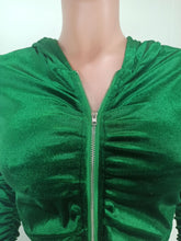 Load image into Gallery viewer, Velour casual hood pleated two-piece set(AY2409)

