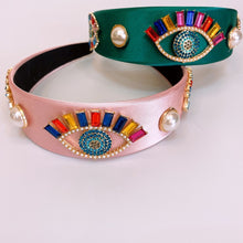 Load image into Gallery viewer, Hot sale rhinestone pearl eyes headband
