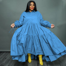 Load image into Gallery viewer, Long sleeve lace up oversize dress(AY2446)
