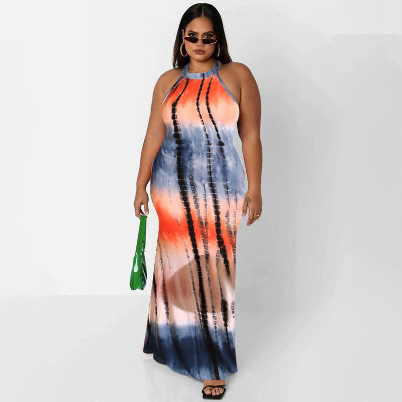 Sexy Printed Long Dress（AY2290）