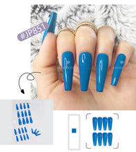 Load image into Gallery viewer, Pure color frosted smooth waterproof fake nails set （1set=24 pcs）
