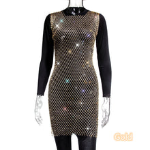 Load image into Gallery viewer, Sexy Rhinestone Mesh Dress (No Lingerie)AY1808
