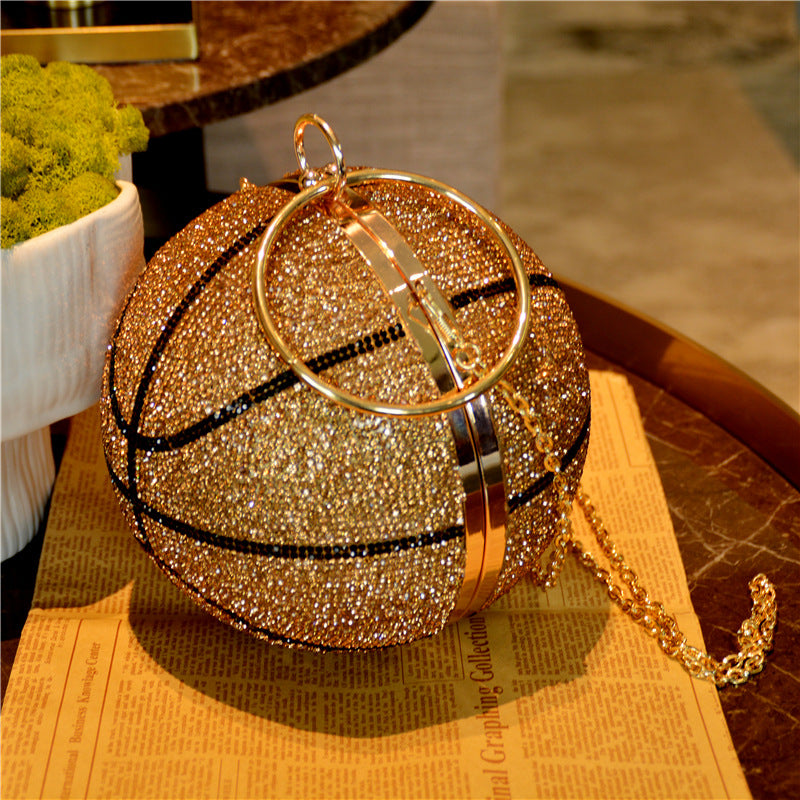 Hot rhinestone basketball handbag DN1033